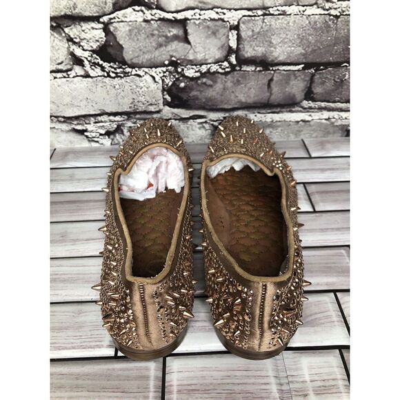 Sam Edelman Rose Gold Adena Spike Studs Fabric Ballet Flats Women Sz 8M US/39EU - Picture 10 of 16